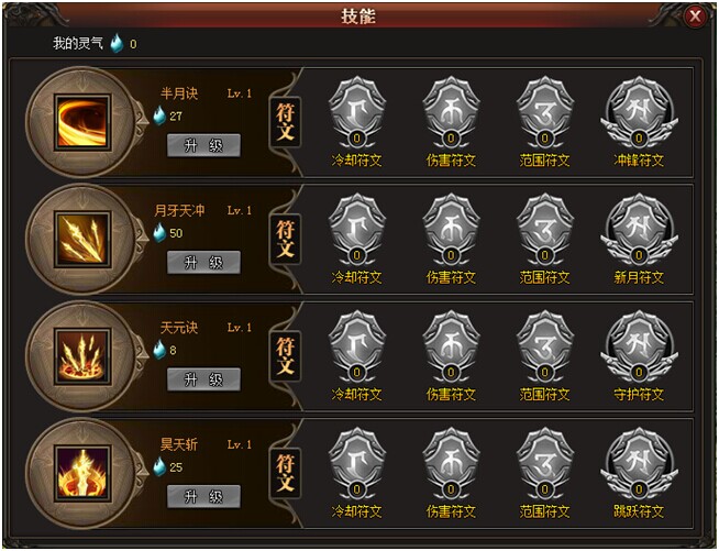 上古諸神技能系統(tǒng)