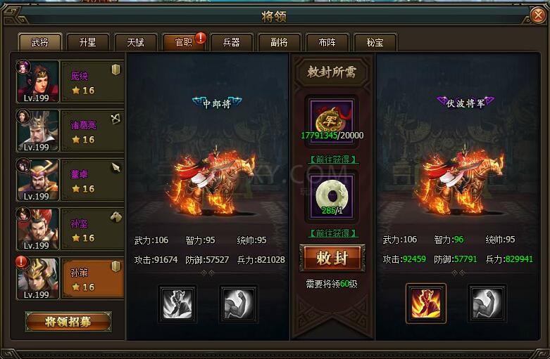 三國群雄傳官職表