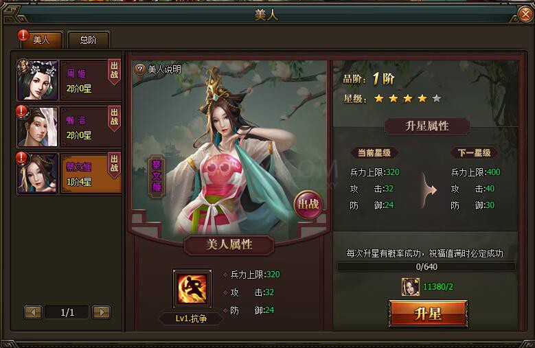 三國群雄傳美人系統