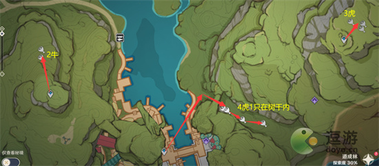 《原神》須彌地圖獸肉速刷路線圖 《原神》須彌獸肉怎么速刷