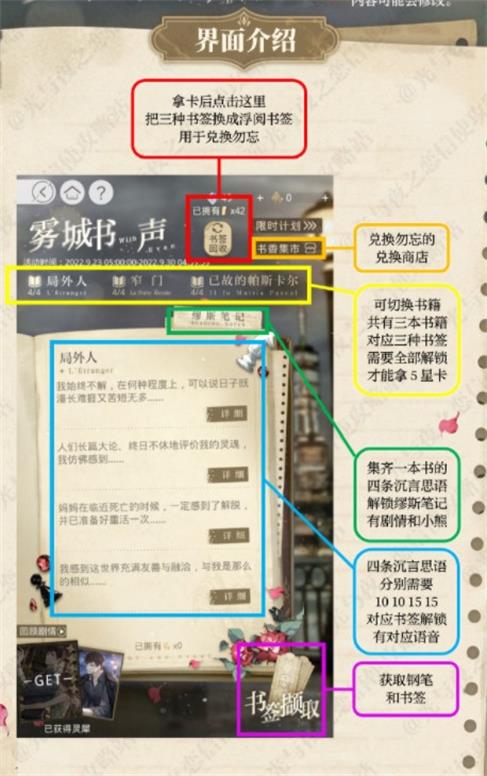 《光與夜之戀》霧城書聲活動及答案攻略