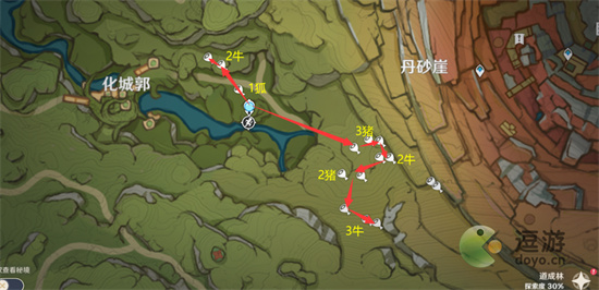 《原神》須彌地圖獸肉速刷路線圖 《原神》須彌獸肉怎么速刷