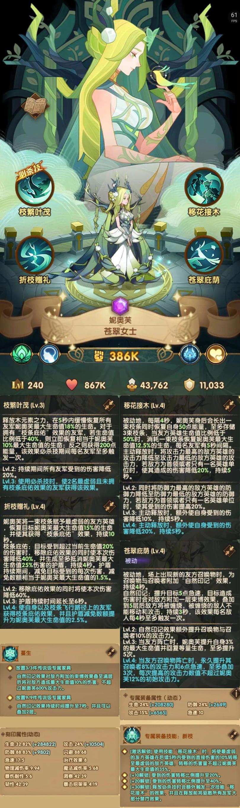 《劍與遠征手游》妮奧芙技能強度解析